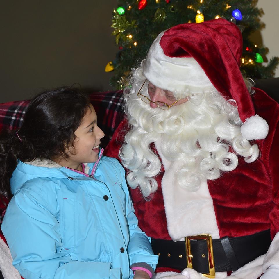 Santa with girl 