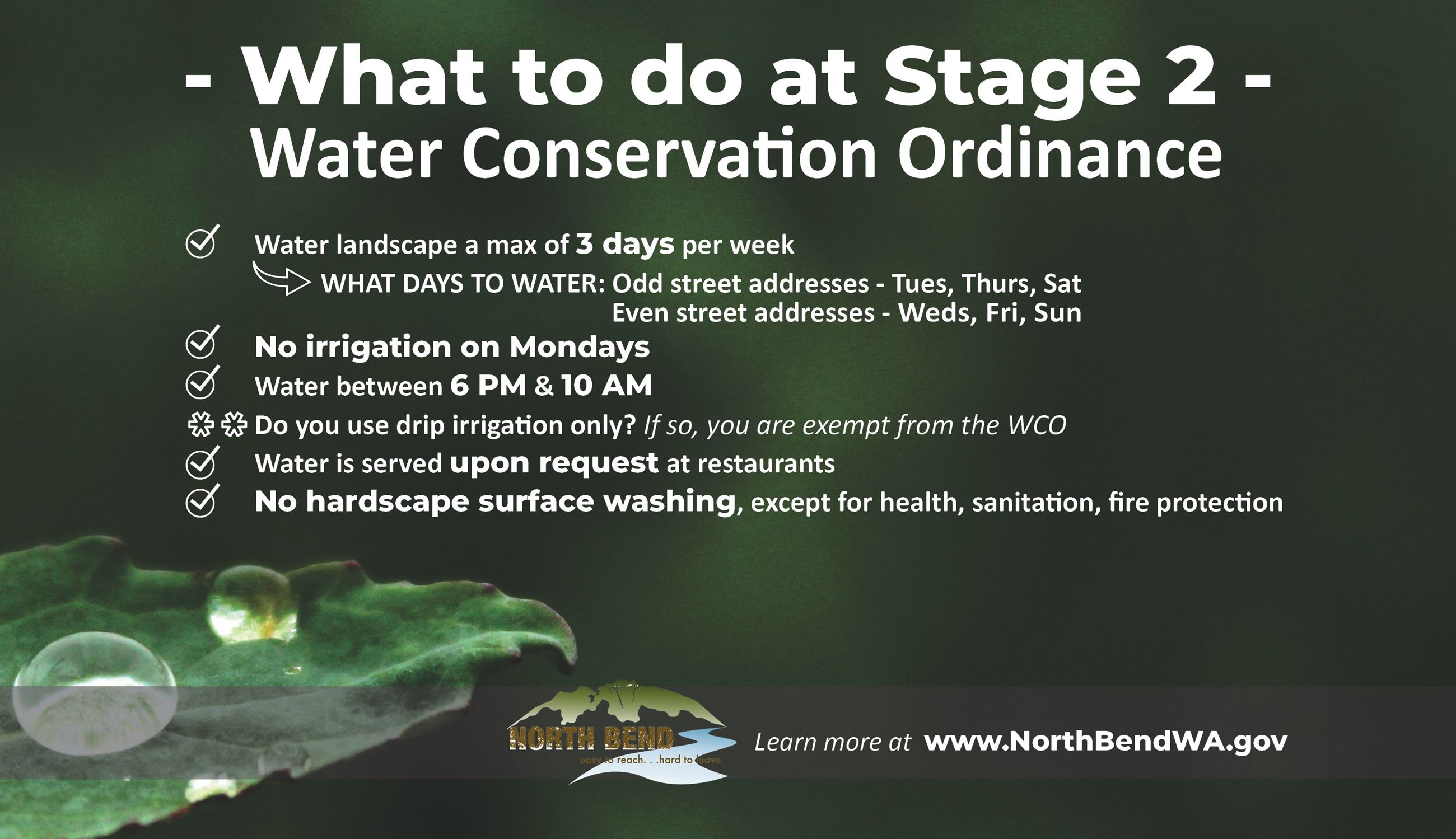 WCO Stage 2, Direction