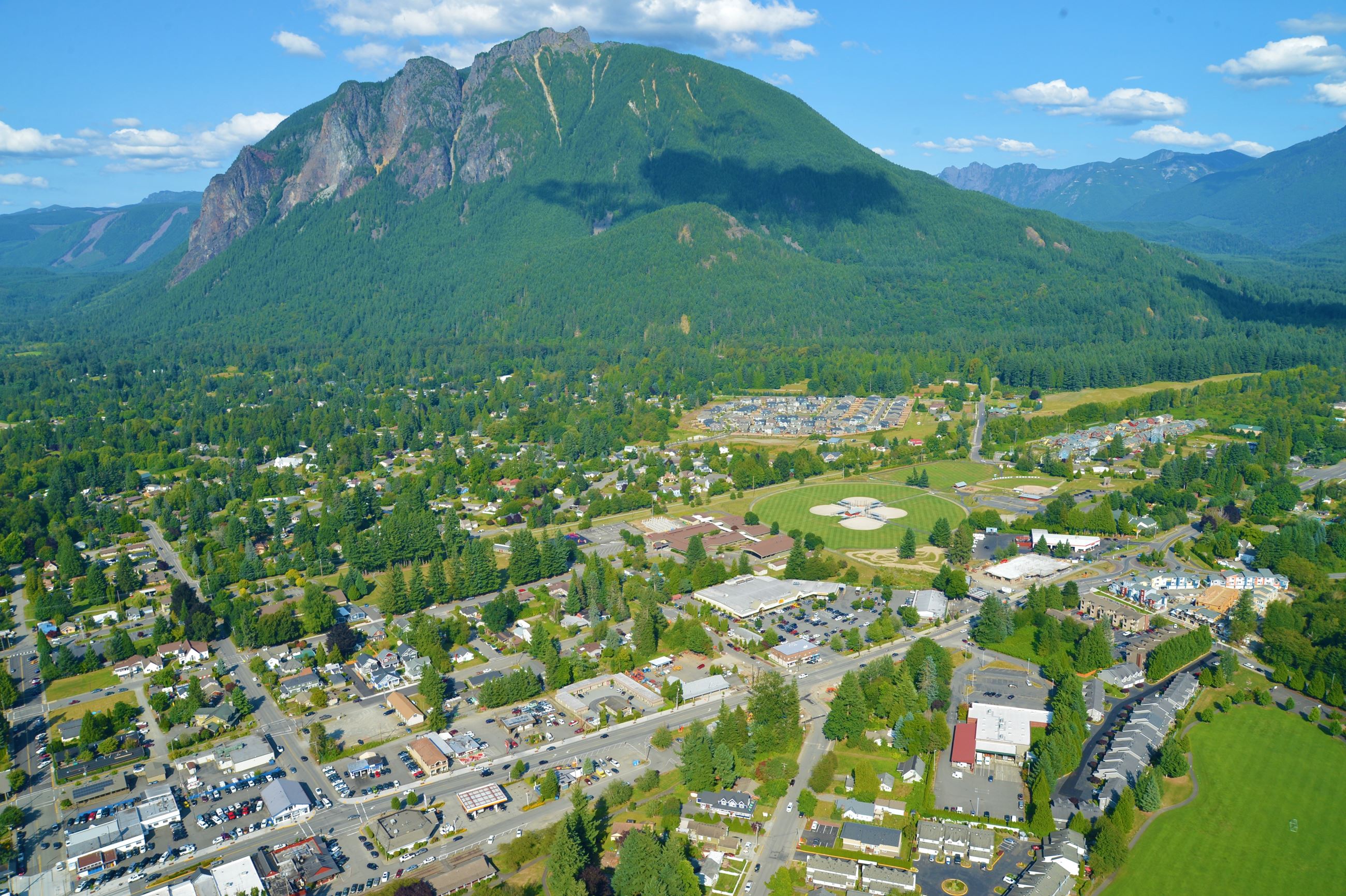 North Bend Aerial, 2019, Mary Miller Photo