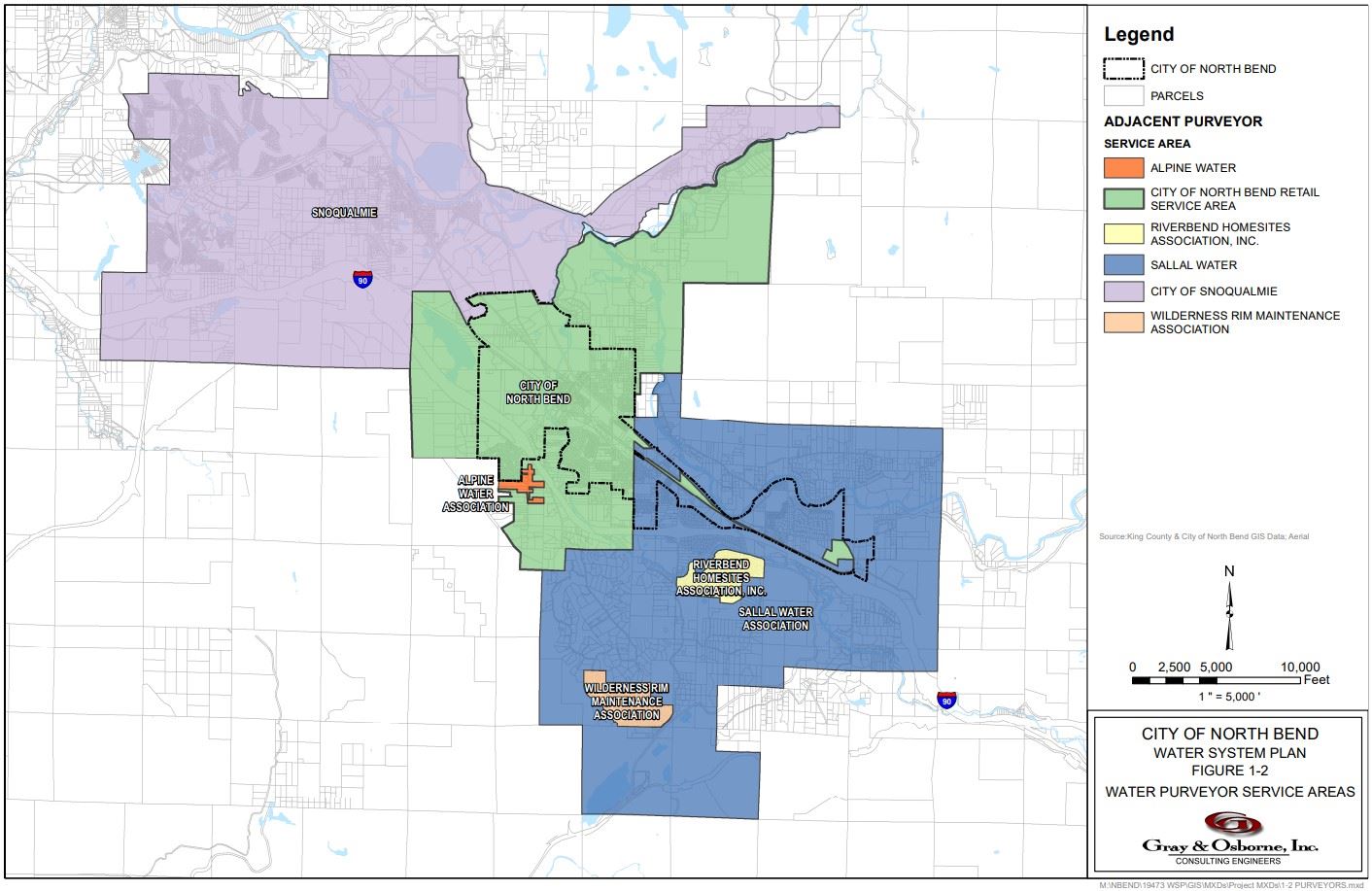 Water Service Area Map 2020 Opens in new window